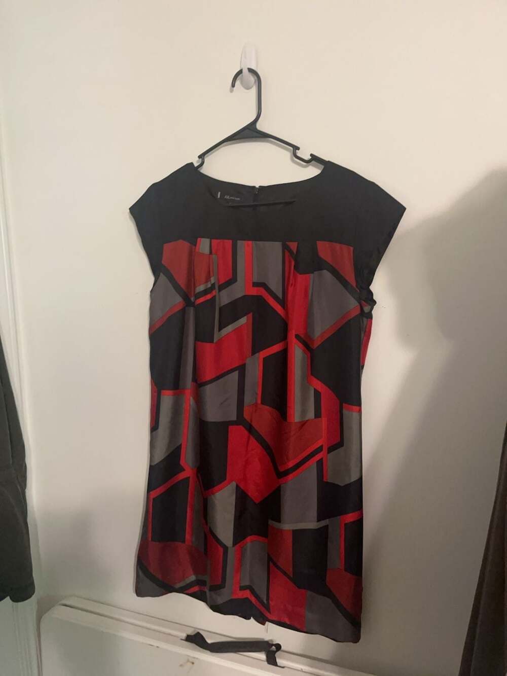 AK Anne Klein Geometric Print Cap Sleeve Dress Size 10